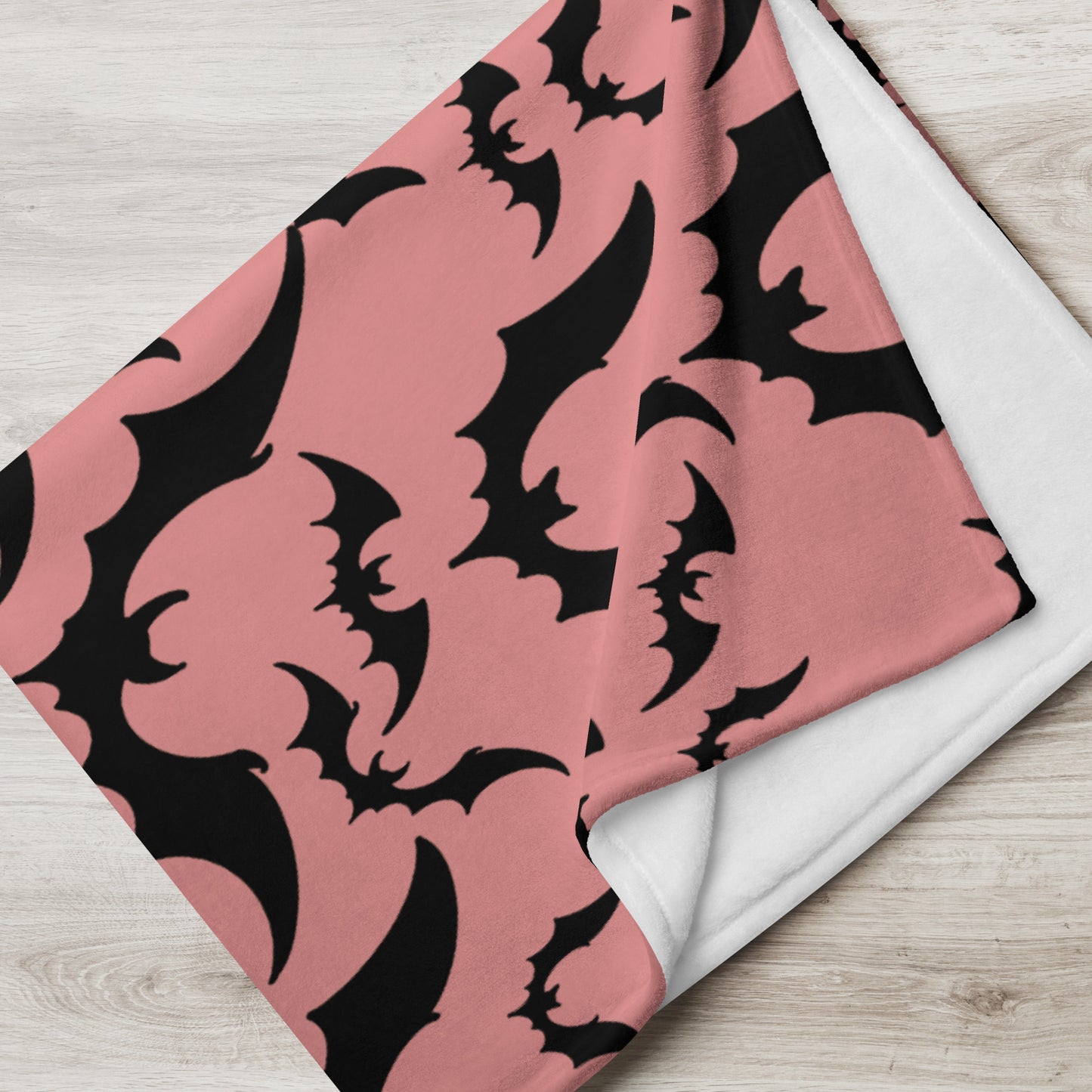 Pink bat Throw Blanket