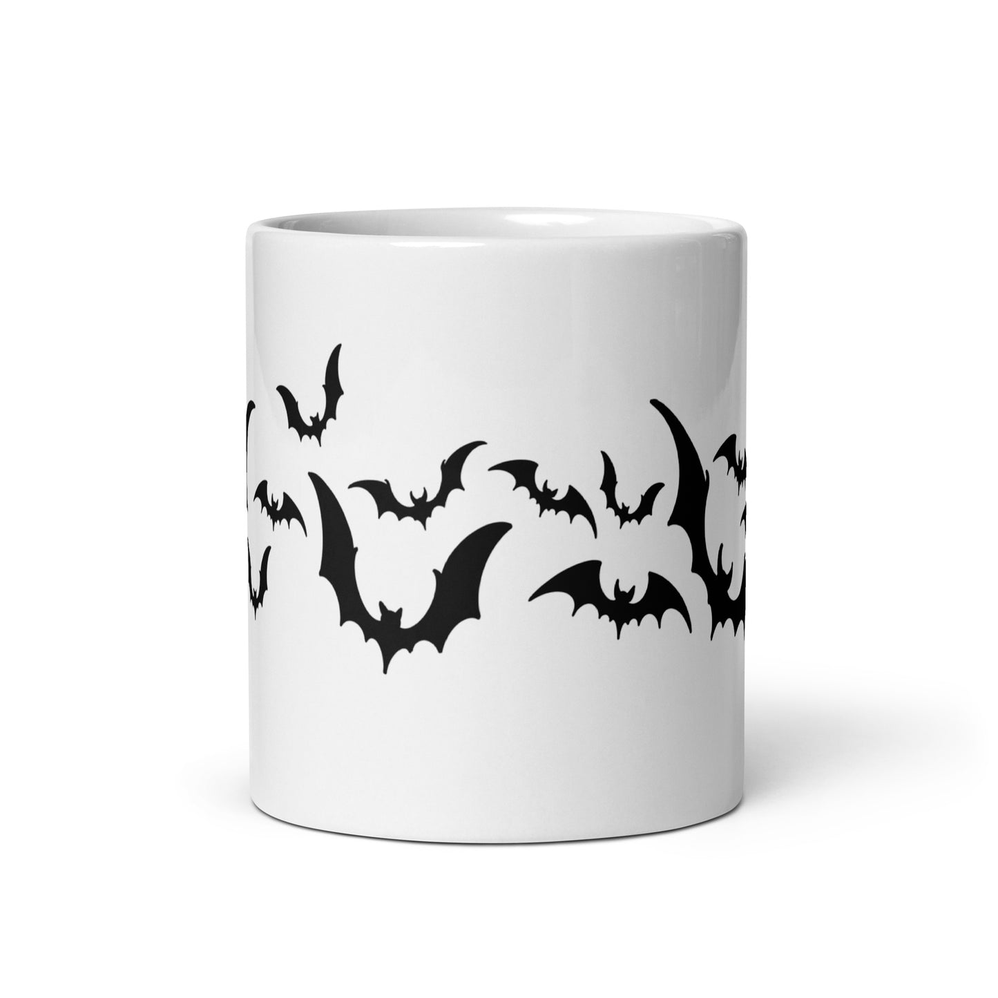 Bats White glossy mug