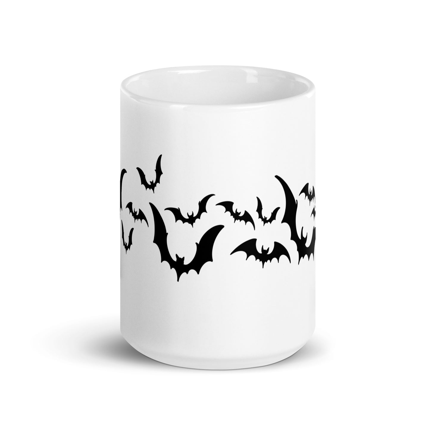 Bats White glossy mug