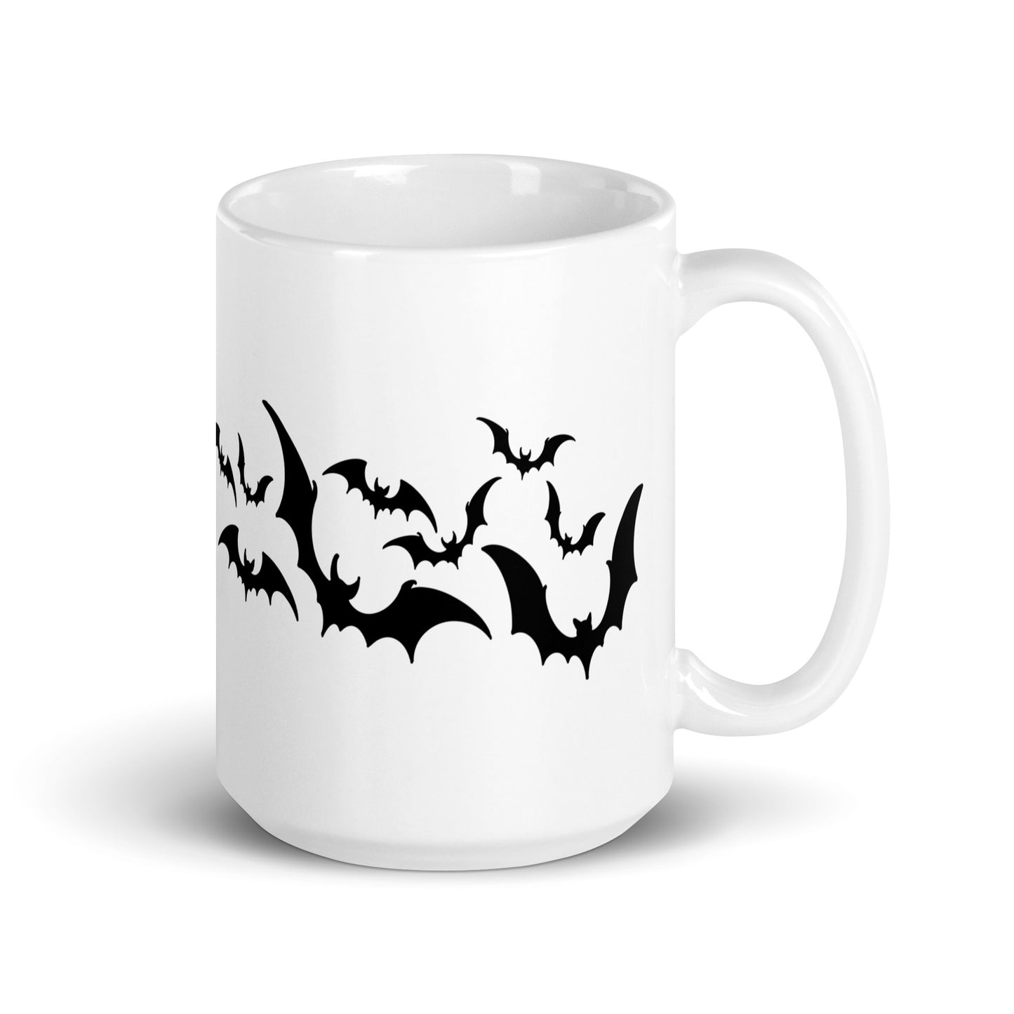 Bats White glossy mug