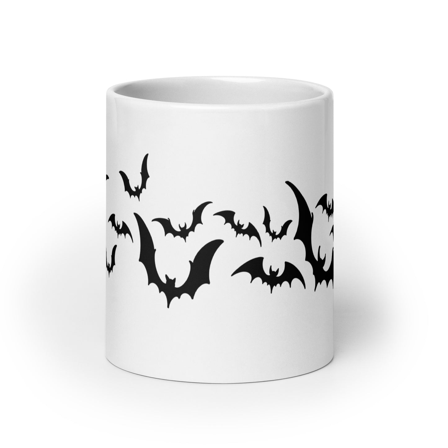 Bats White glossy mug