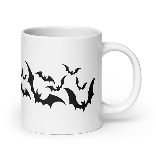 Bats White glossy mug